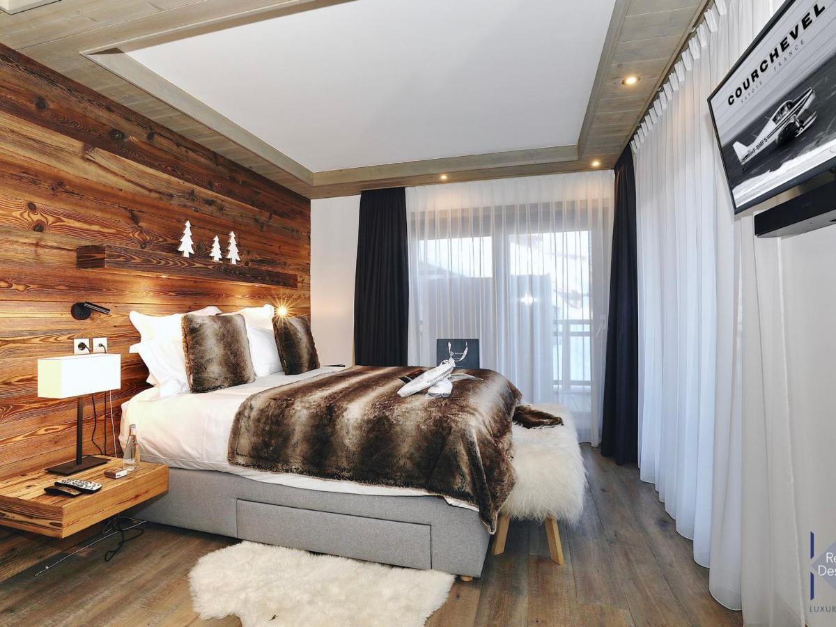 Chalet D'Exception Avec Sauna, Jacuzzi Et Vue Panoramique A Courchevel - Fr-1-664-12 빌라 외부 사진