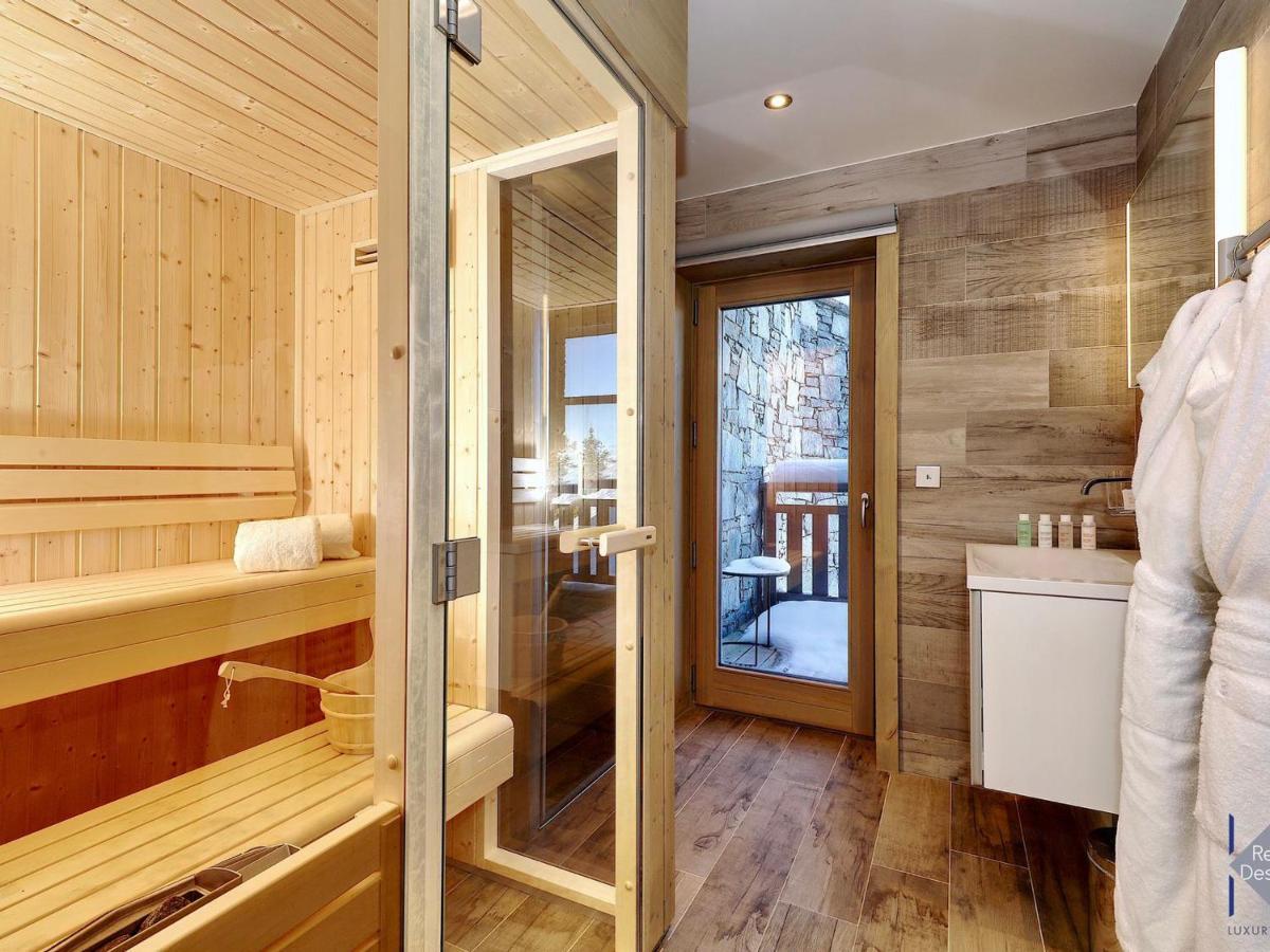 Chalet D'Exception Avec Sauna, Jacuzzi Et Vue Panoramique A Courchevel - Fr-1-664-12 빌라 외부 사진